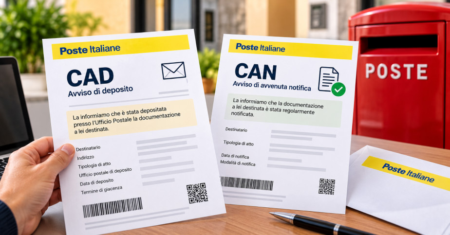 CAD e CAN: avviso di deposito e avviso di avvenuta notifica