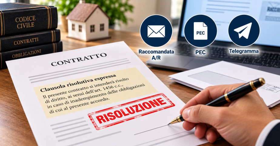 Avvalersi della clausola risolutiva espressa: forma e mezzo