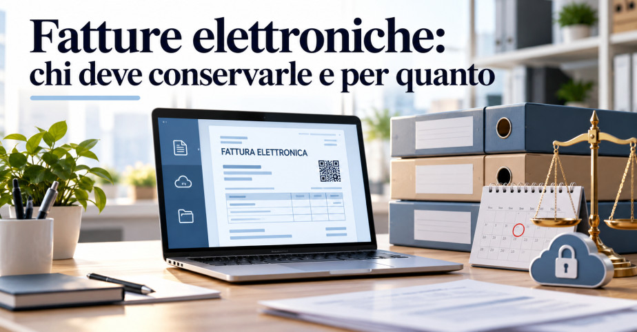 Fatture elettroniche: chi deve conservarle e per quanto