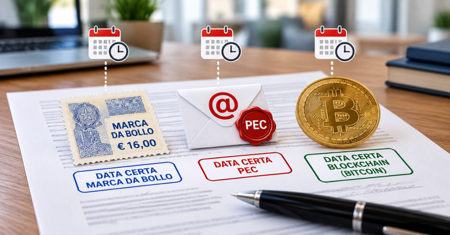 Più date certe sullo stesso documento: marca, PEC e Bitcoin