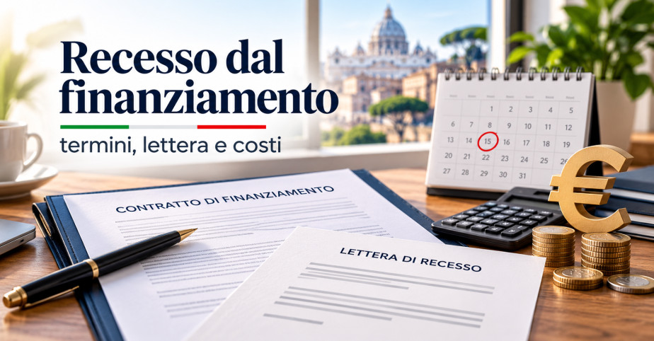 Recesso dal finanziamento: termini, lettera e costi