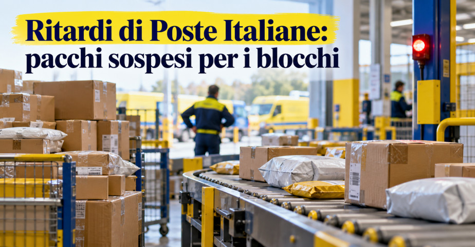 Ritardi di Poste Italiane: pacchi sospesi per i blocchi