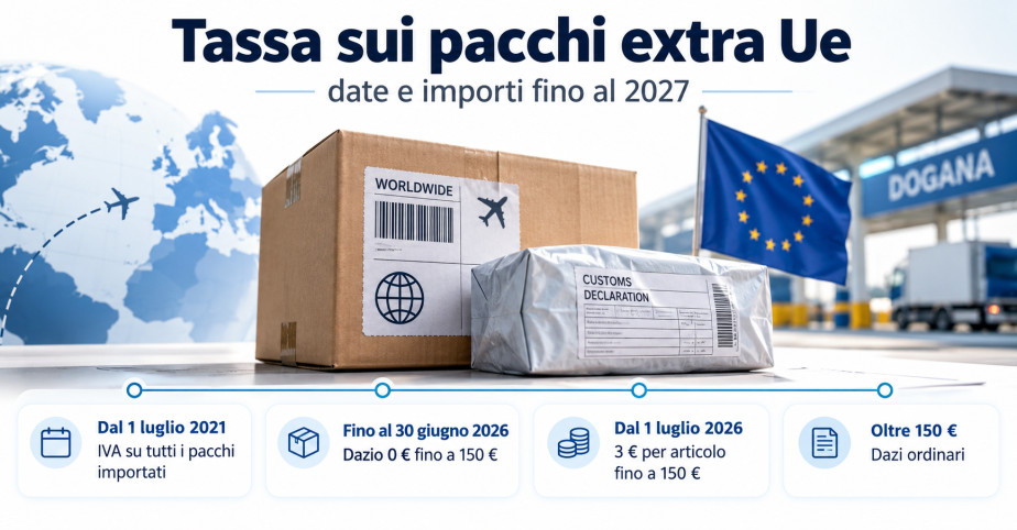 Tassa sui pacchi extra Ue: date e importi fino al 2027